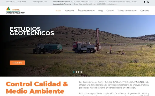 Portada de la web de CCYMA