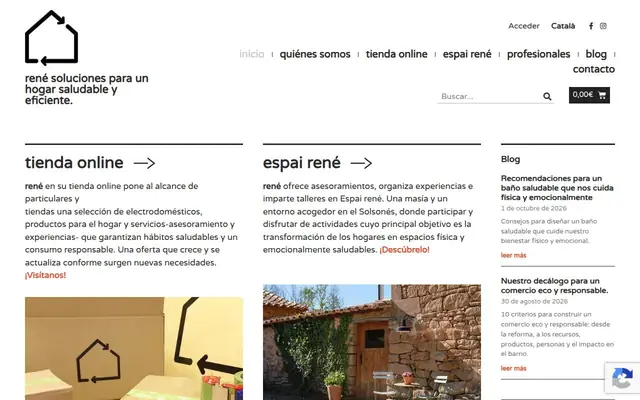 Portada de la web de Espai René