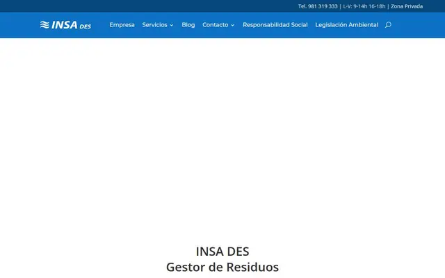 Portada de la web de INSA des