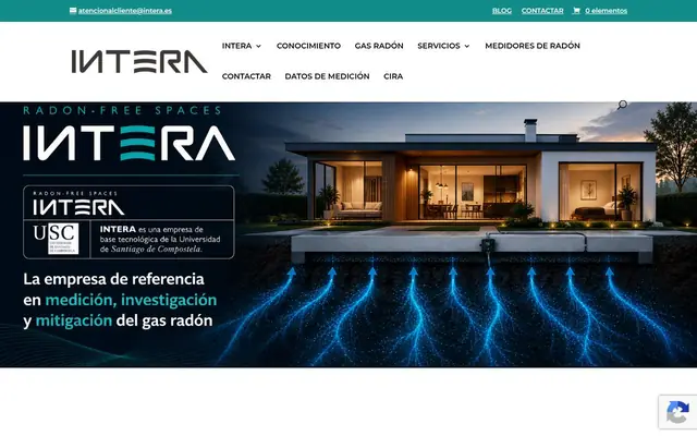 Portada de la web de INTERA