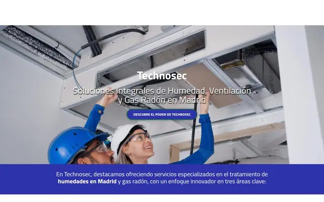 Portada de la web de Technosec